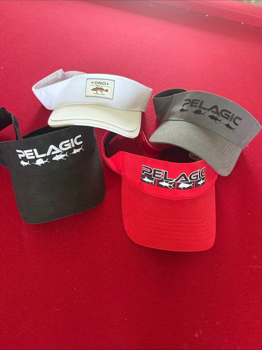Pelagic Visor Caps LOT x4- Breathable Sun Shield